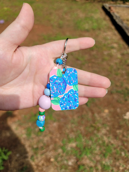 Mini-Painting Keychain - #8 Hydrangeas