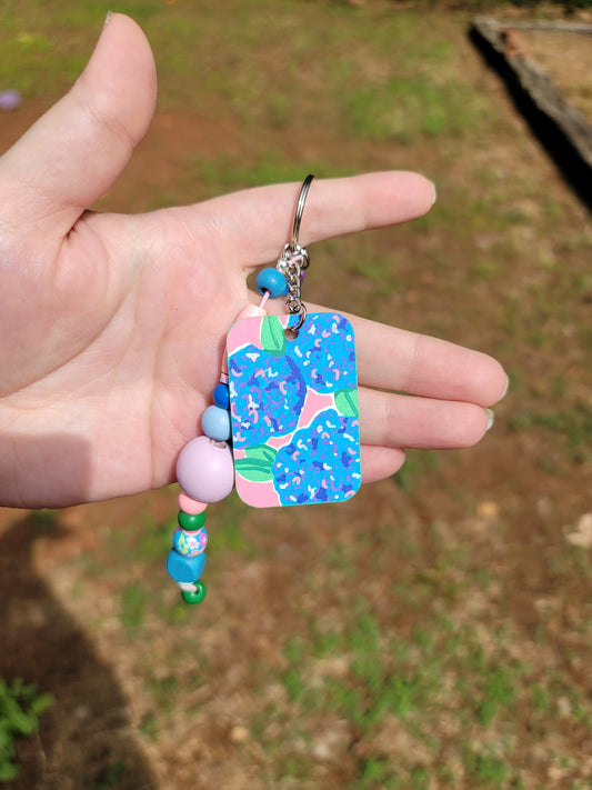 Mini-Painting Keychain - #8 Hydrangeas