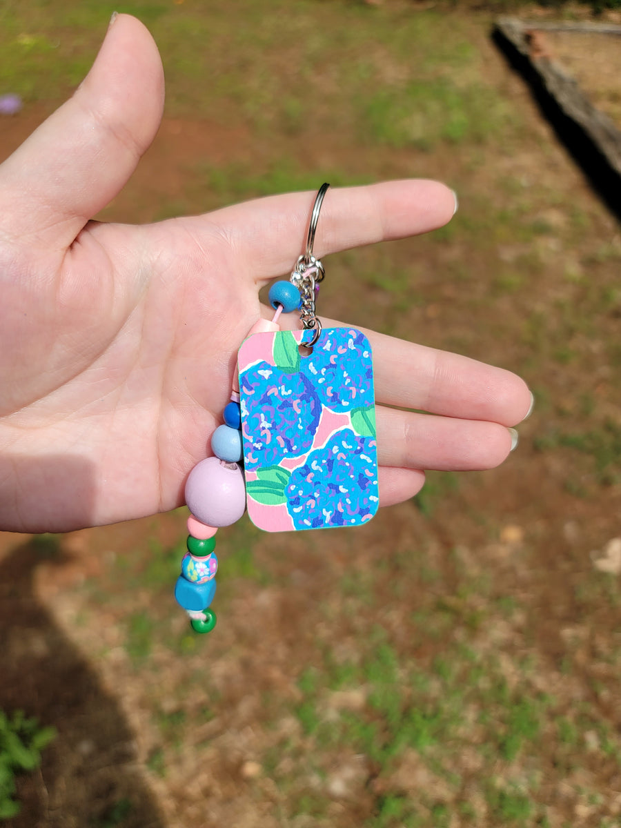 Mini-Painting Keychain - #8 Hydrangeas