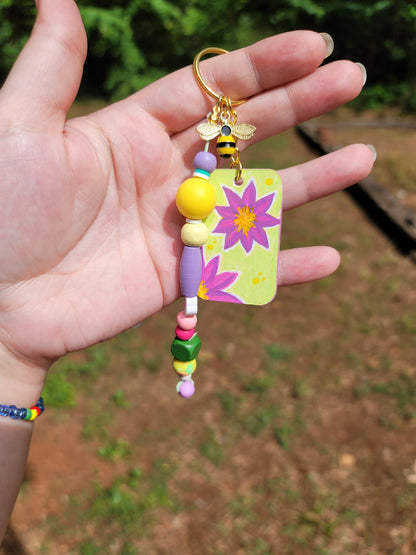 Mini-Painting Keychain - #7 Starry Flower