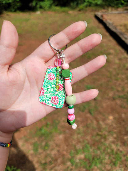 Mini-Painting Keychain - #10 Roses and Vines