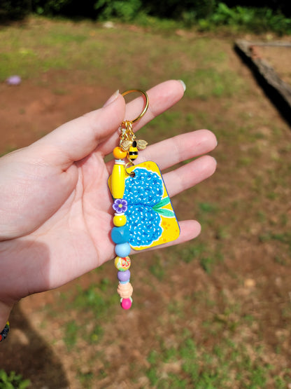 Mini-Painting Keychain - #2 Hydrangeas